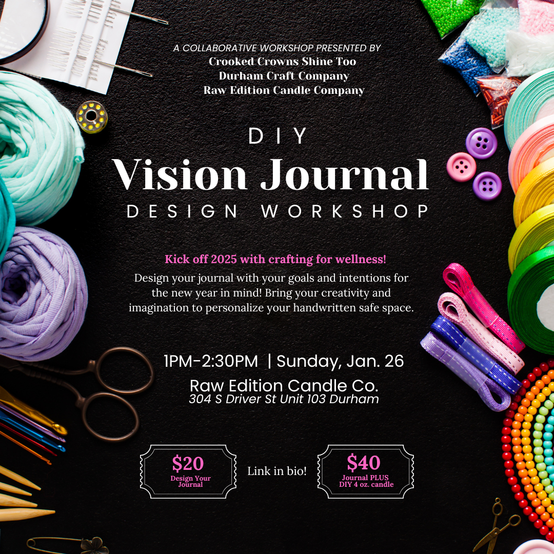 DIY VISION JOURNAL DESIGN WORKSHOP + CANDLE MAKING