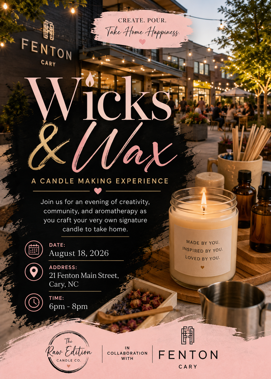 08/18 WICKS & WAX @ FENTON- 6:00 PM